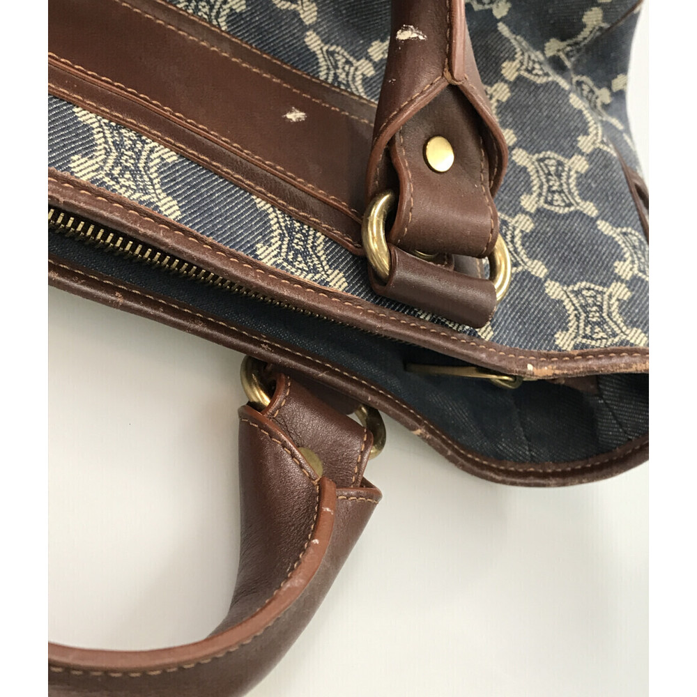 Celine Boogie Bag blue denim brown leather trim - Picture 5 of 6